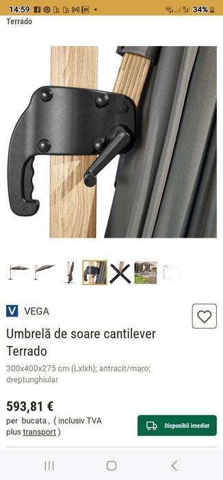 Umbrelă terasă/ Umbrelă