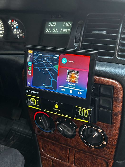 1 DIN – Android 14 Мултимедия Единичен дин Андроид Навигация Прибиращ