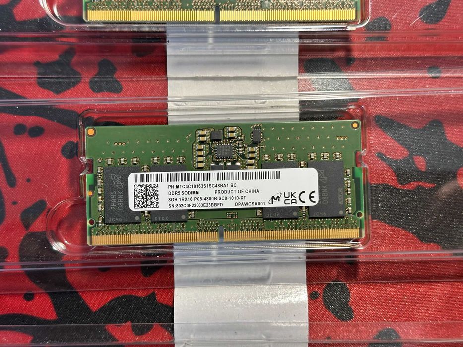 Kit 16GB (2x8GB) DDR5 4800MHz SO-DIMM Micron | RAM Laptop Lenovo HP Dell ASUS Acer