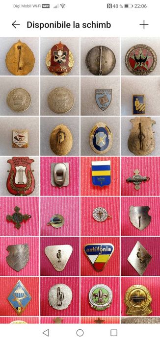 Insigna, insigne, breloc, brelocuri disponibile la schimb