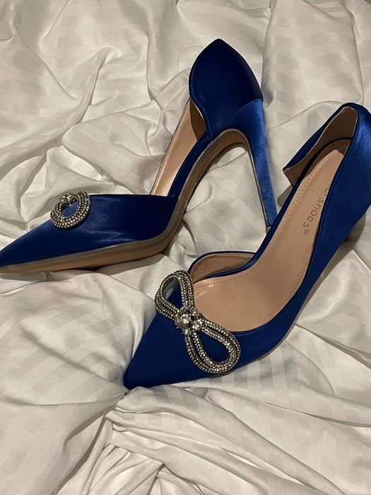 Pantofi Stiletto Albastru Regal