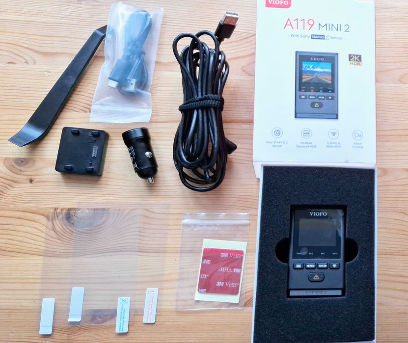 Cameră Auto VIOFO A119 Mini 2 GPS Rezolutie 2k, Comenzi vocale,Mod Parcare, Senzor-G, detecția mișcării.