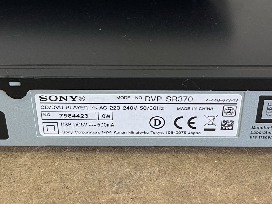 DVD Player Sony DVP-SR370
