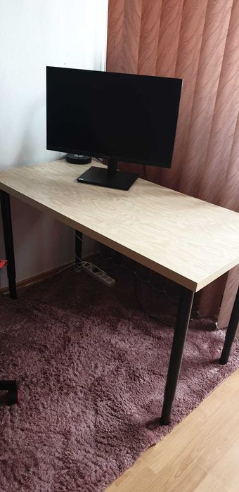 Birou alb simplu / Masa de scris, 120cm x 60cm, inaltime 72cm