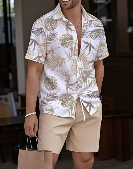 Set Cămașă și Pantaloni Scurți Look Premium de Vară