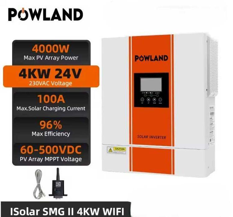Invertor Solar Powland SMG II 4KW sau 6KW  24V , Sinus Pur, WiFi