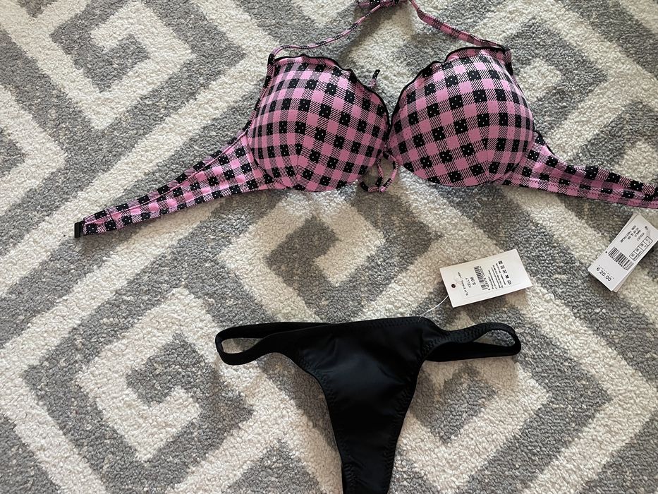 Costum baie slip tanga, sutien cupe, slip s, sutien s sau xs sau m / l