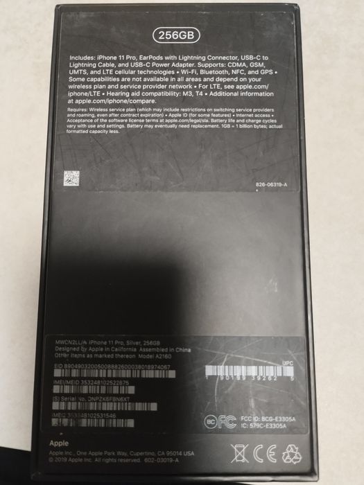 Iphone 11 PRO Silver 256gb