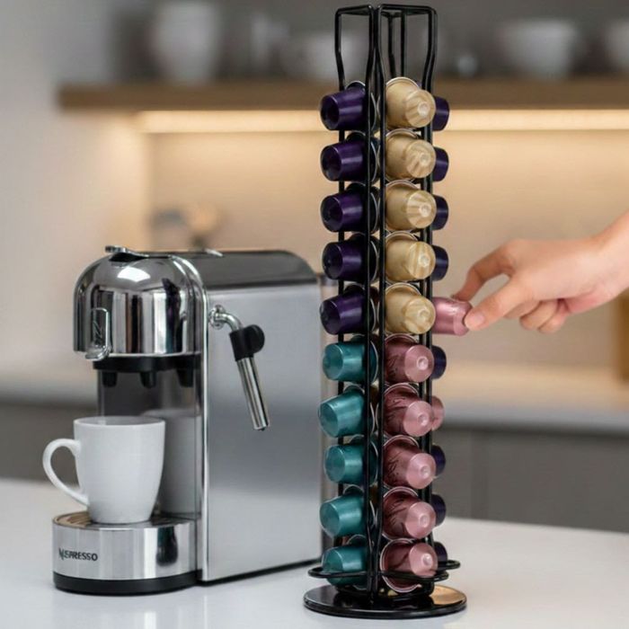 Метална въртяща се стойка Cheffinger за 40 капсули Nespresso