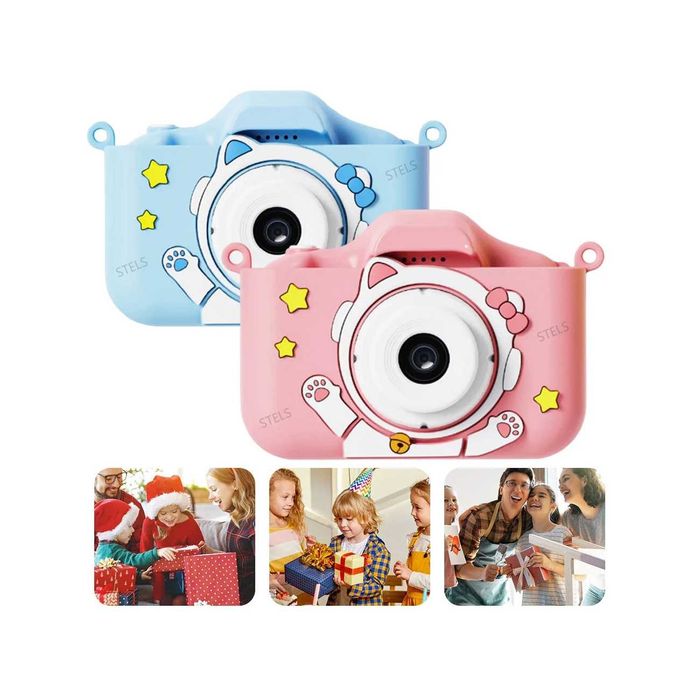 Детски фотоапарат STELS KittyCam X300, 40MP, Селфи детска камера, USB-C