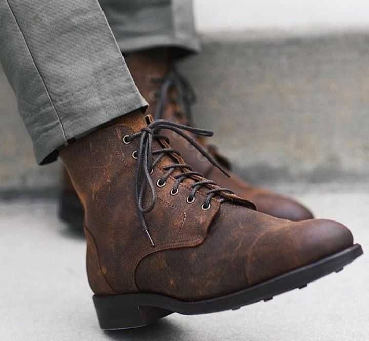 Ghete lace up 45 cap toe de lux Minelli Paris NOI piele naturala moale