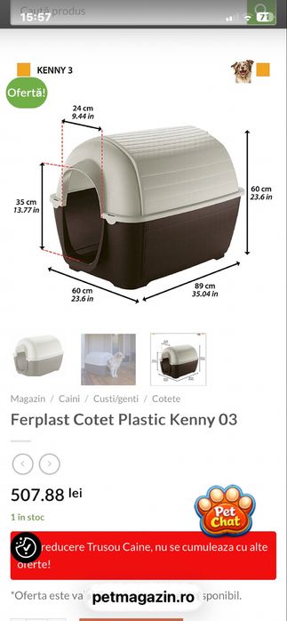 Cusca caine din plastic