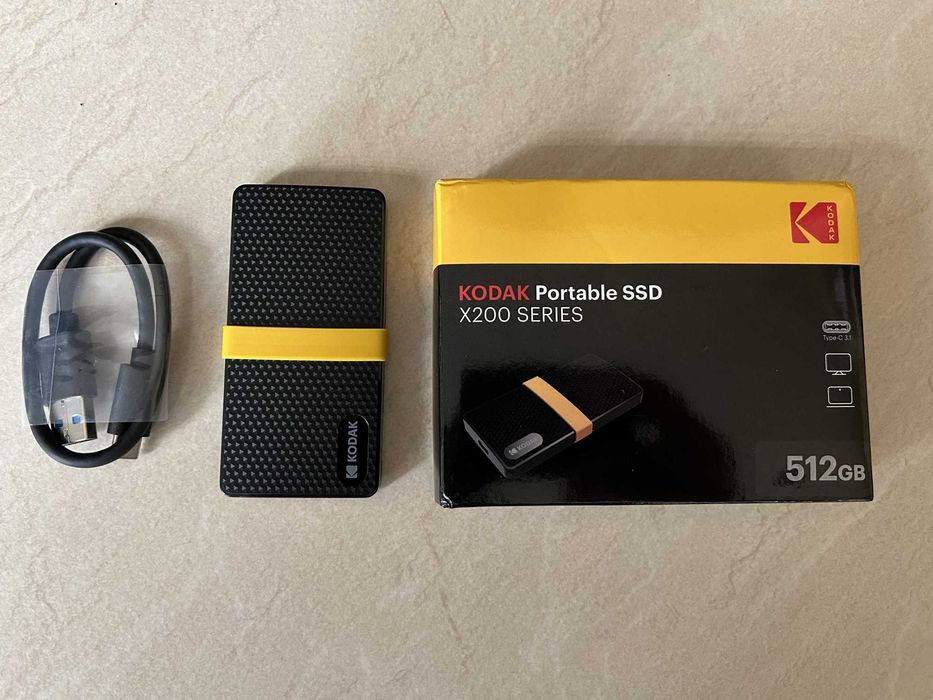 Бърз и Компактен! Външен Хард Диск Kodak X200 512GB NVMe SSD - НОВ!