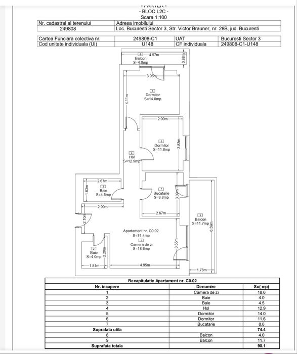 Estoria City | Apartament 3 camere | 90 mp | Terasă 11,7 mp | 2 băi | Finisaje premium | Metrou Nicolae Teclu