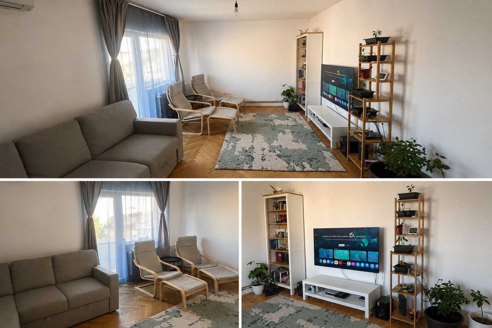 Apartament doua camere decomandat | 52 mp | 2 balcoane | Bucovina - langa parc | centrala + 2 AC