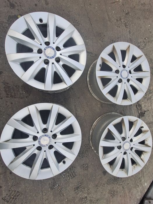 4 jante aliaj r16.    5x112 Mercedes  original 6.5 J et 49 Montaj Grat