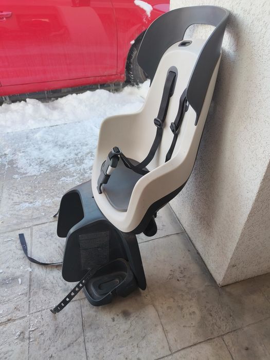 Scaun pentru biciclete Bobike Go Go, Gri/Negru, prindere pe portbagaj,