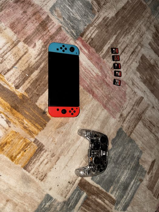 Nintendo switch si cu jocuri si controller pro