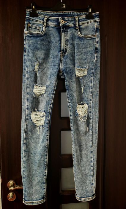 Blugi de dama casual Slim Fit/ Ripped jeans