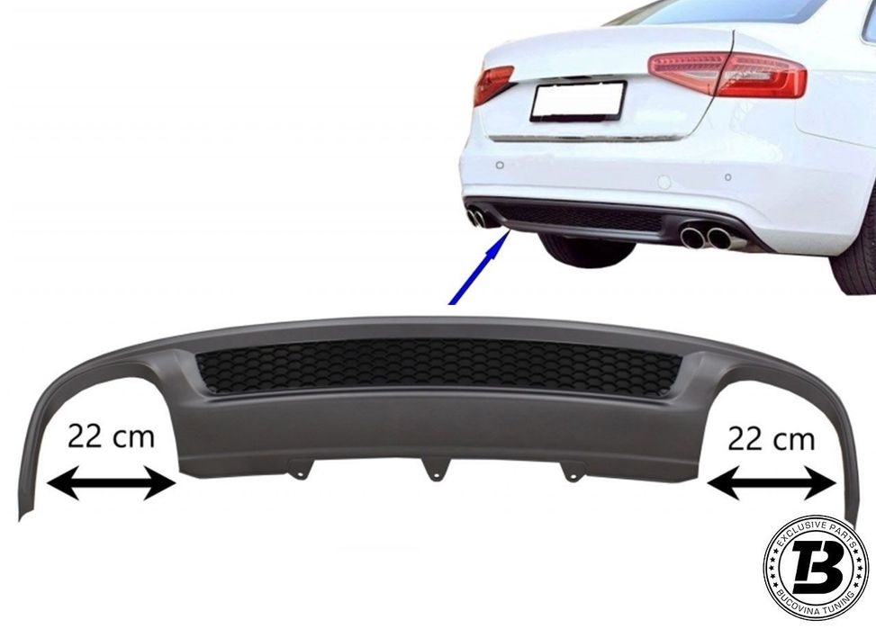 Difuzor Bara Spate compatibil cu Audi A4 B8 S Line Design