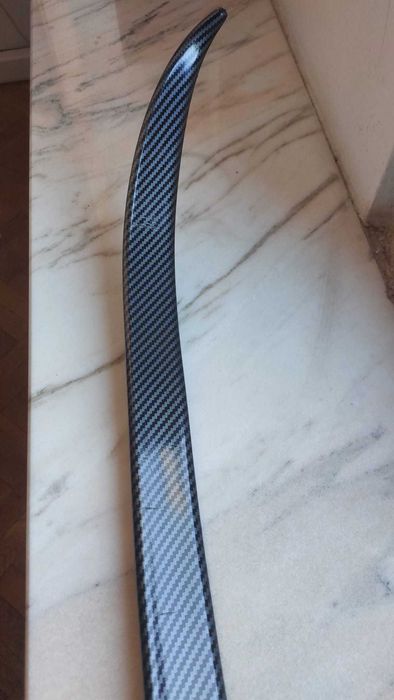 Eleron Portbagaj - Tesla Model 3 aspect fibra de carbon negru lucios