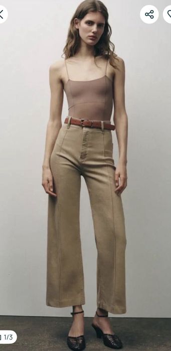 Zara дънки с широк крачол