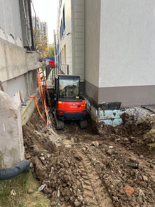Miniexcavator și basculanta - fundații, săpături, fose, demolari