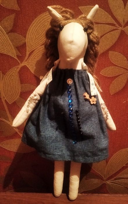 Кукла ручной работы лошадка