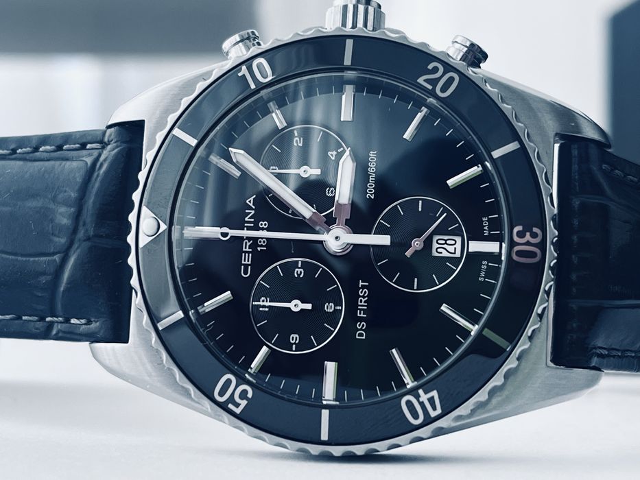 Ceas Certina DS First Ceramic Chronograph | Quartz de Top 27 Jewels | Safir, 200m