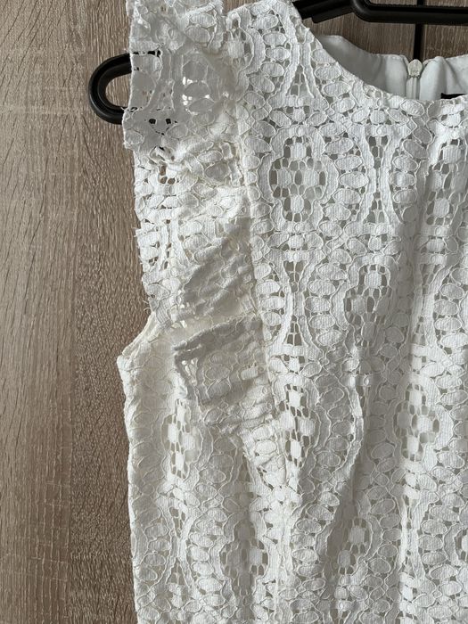 Бяла къса рокля Easy Wear, размер S