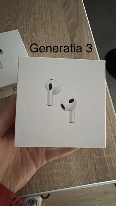 Căști wireless Bluetooth, model similar AirPods (noi, sigilate)