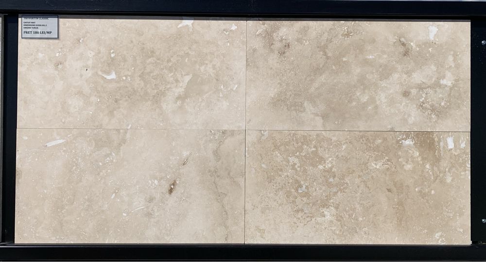 Travertin 61x30.5x1.2 chituit, mat.