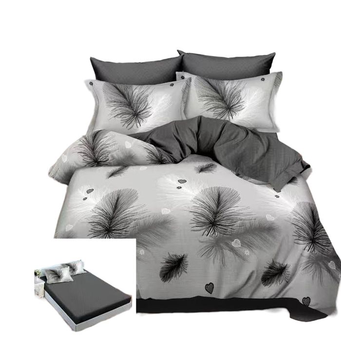 Lenjerie Pat School Sx052, Bumbac, 6 Piese, Cu Elastic, Gri, Imprimeu