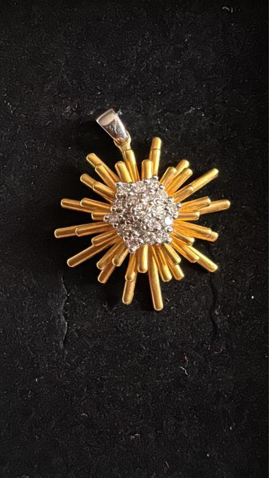 Кулон 750пр, бриллианты 0,28ct