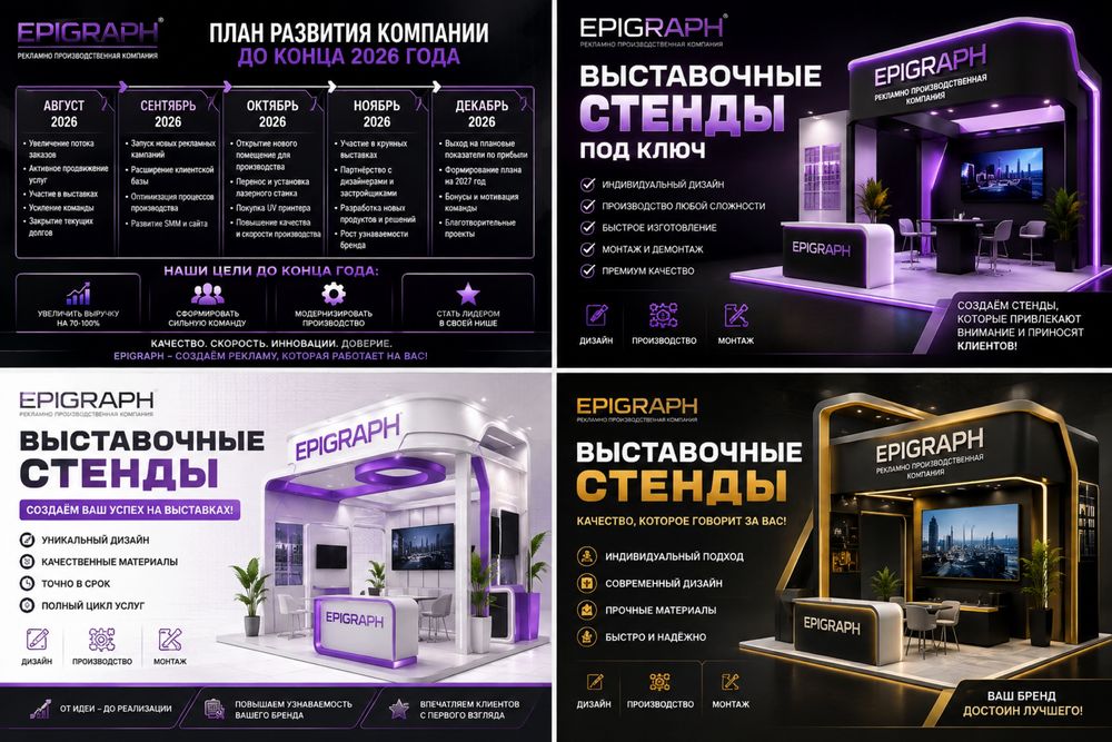 Выставочные стенды, фотозоны, промо акции