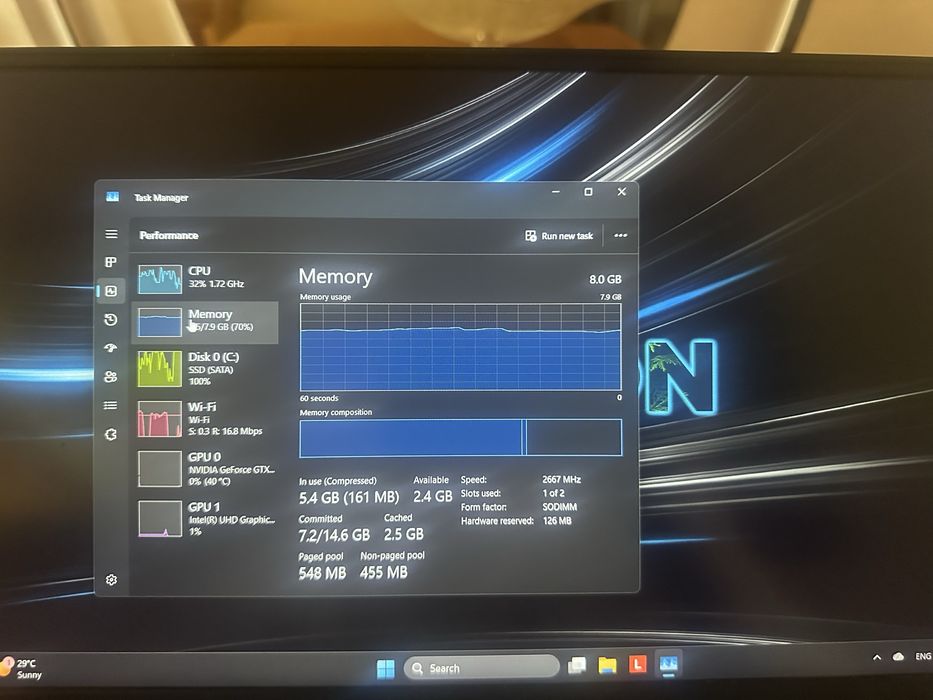 Laptop Gaming Lenovo Legion Y530 – i5-8300H / GTX 1050 4GB / 8GB RAM / SSD 240GB