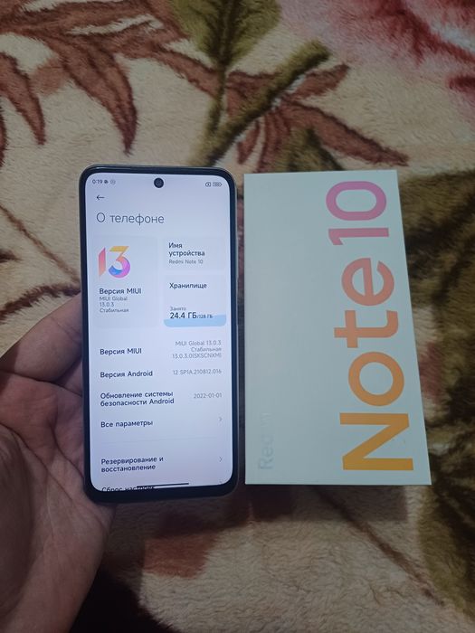 Xiaomi Redmi Note 10 5G 8/128GB Silver Igravoy Karobka Holati Ideal 5G
