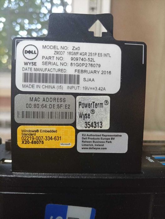 DELL MODEL N0.Z*0 тонкий клиент продам