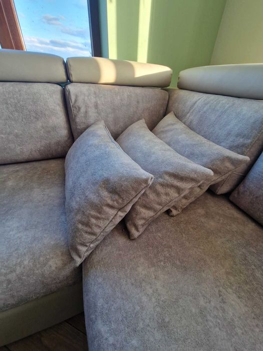 Чисто нов ъглов диван с ракла и функция сън