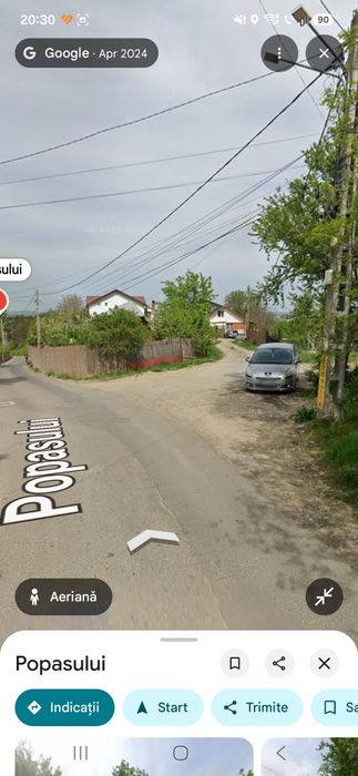 Teren str Popasului sat Hlincea com Ciurea asfalt