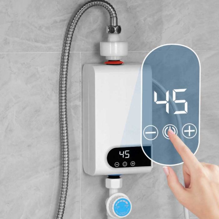 Проточен бойлер 3500W с дигитален дисплей – Моментална топла вода