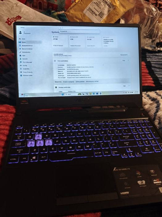 Laptop Gaming ASUS TUF F15 | i5 | GTX 1650 | Ecran 144Hz - Performanță Excelentă