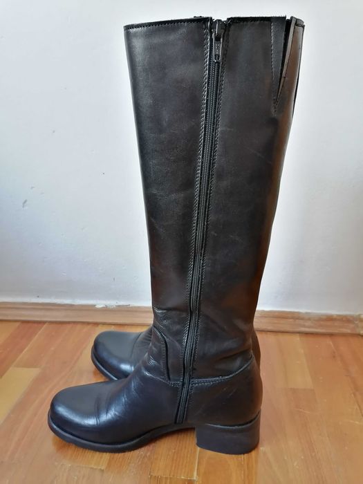 Cizme dama piele Blu Rose 38 fabricate Italia picior ingust