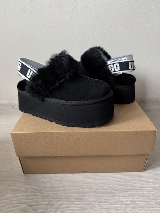 UGG Funkette Platform Black Papuci Negri