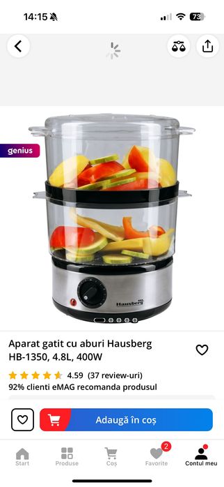 Aparat de gătit cu abur