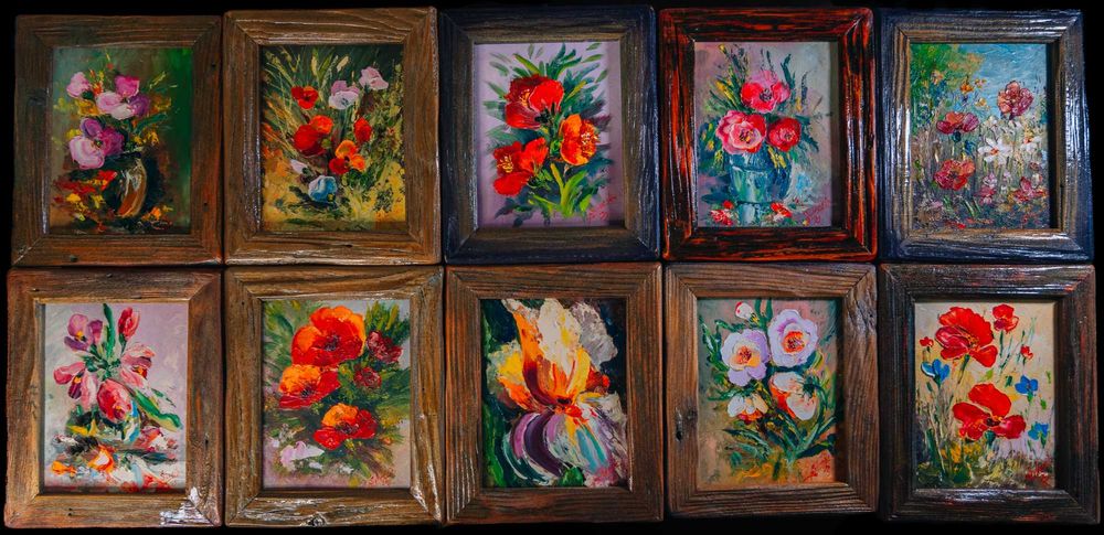 Picturi facute in ulei pe lemn si panza