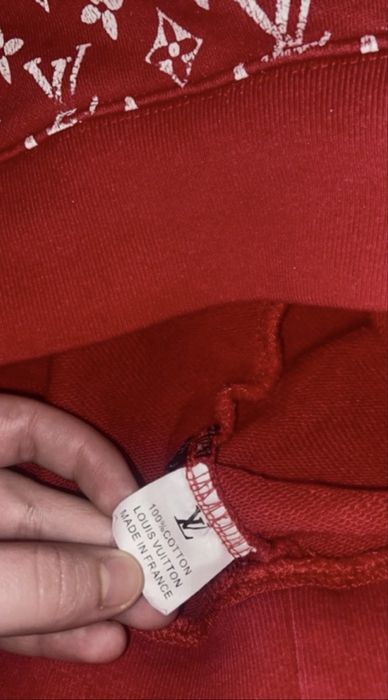 Supreme x Louis Vuitton Box Logo Hooded Sweatshirt Red