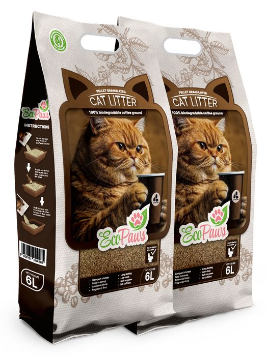 2бр. котешка тоалетна от кафе eco paws неутрализира 99.5% миризмите