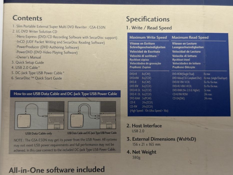 External Multi DVD rewriter (външна dvd записвачка)