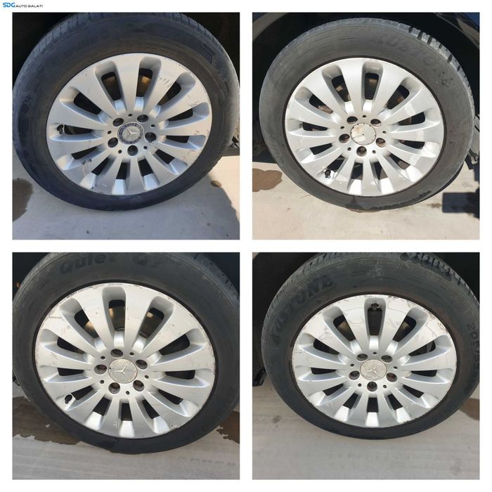 Set 4 Jante Aliaj 205 55 16 R16 cu Anvelope Vara Dot 2025 Mercedes Clasa C Class W204 2007 - 2014 [K6790]